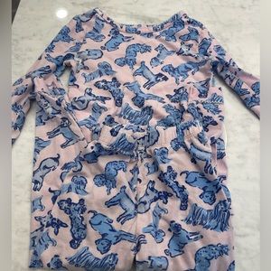 Lilly Pulitzer Puppy Dog Print PJs Size 2T